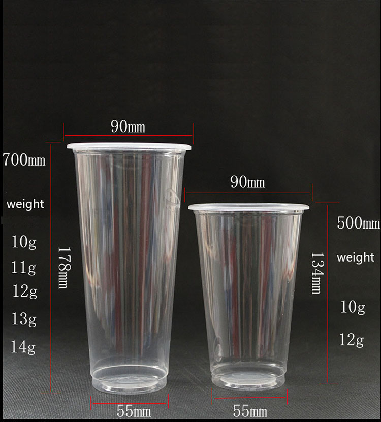 Factory Disposable Plastic Drinking Printed Cup Food & Beverage Packaging juice cup Customized Packing