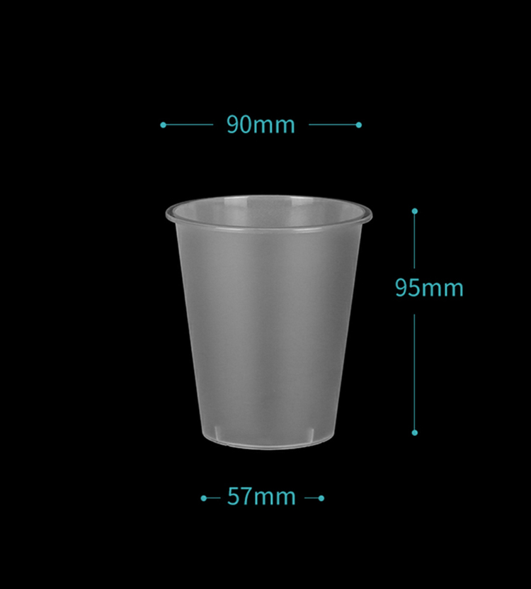 12 oz pp plastic frosted cup disposable 360ml ice cream smoothie injection cups with lids