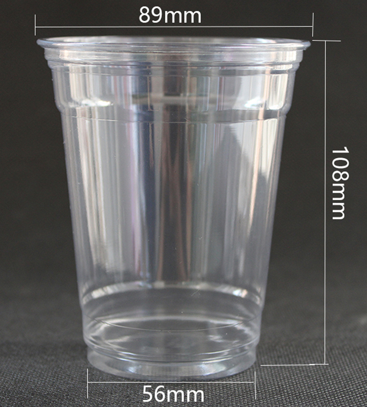 12 oz pet clear cup disposable plastic bubble tea smoothie juice cold drink cups with lids