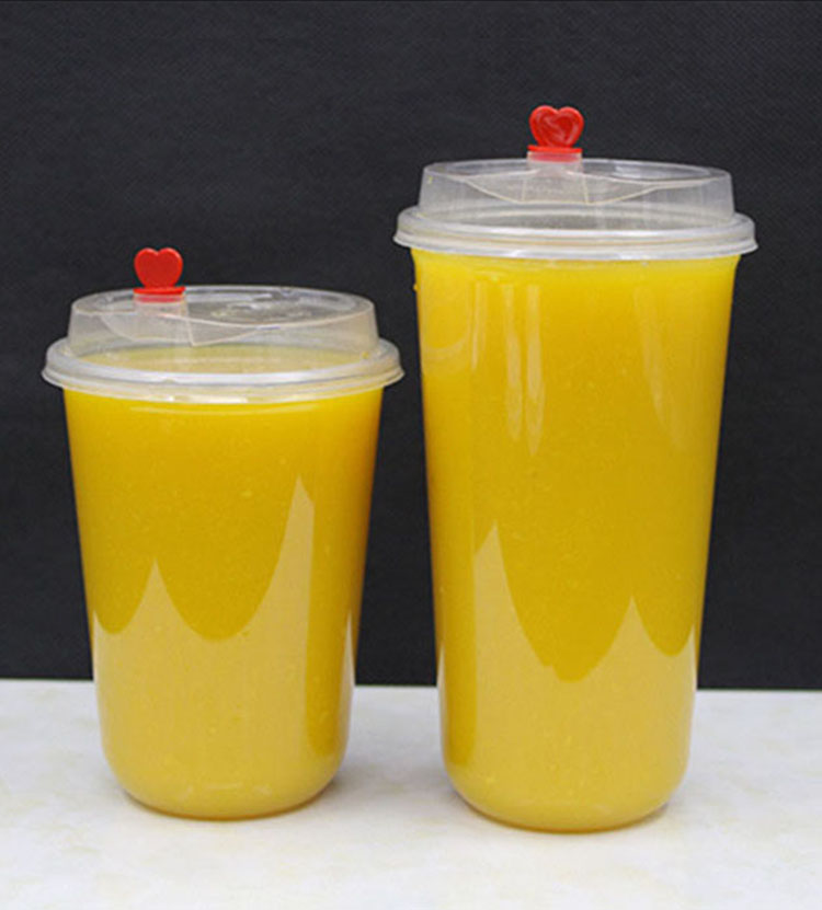 PET plastic cup 16oz 500ml disposable U-shaped smoothie juice clod coffee milk tea cup