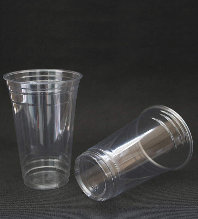 20 oz 600ml disposable pet plastic drink smoothie juice cups with lids