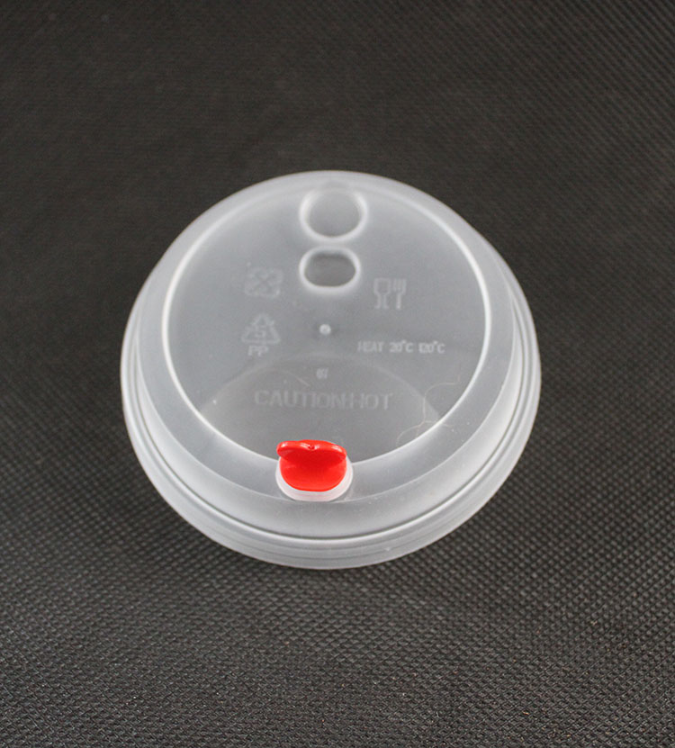 90mm caliber food grade disposable pp plastic frosted lid for disposable bubble tea cup