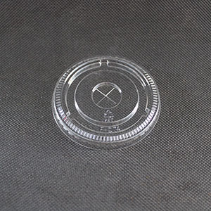 Disposable PLA transparent flat lids biodegradable plastic cup cover