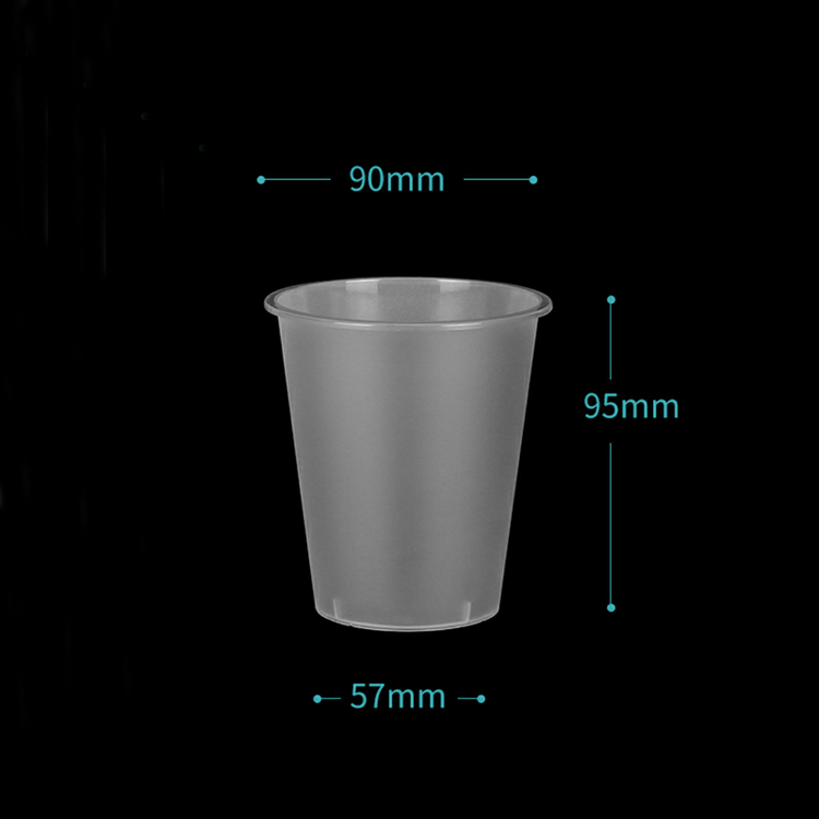 custom Frosted 12 oz pp injection plastic cups with dome lids