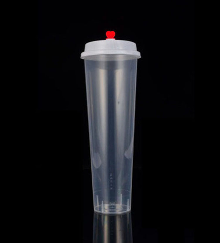 Custom pp injection clear 32 oz plastic cups with lids