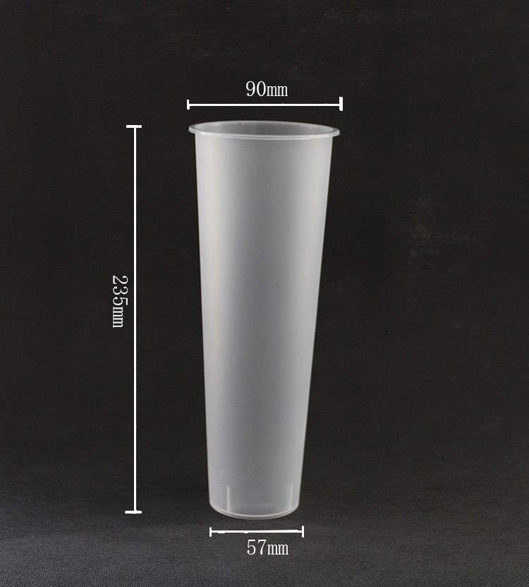 Frosted PP injection cup 32 oz plastic cups with lids
