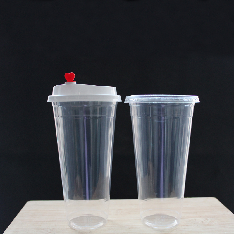 disposable coffee 16 oz clear plastic cups whit lids