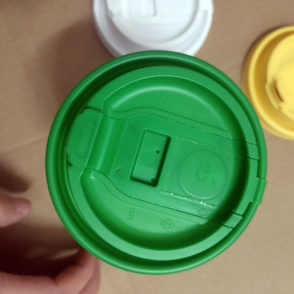 Disposable 90mm PP Plastic Lid  for Coffee Hot Drink Cup with Straw