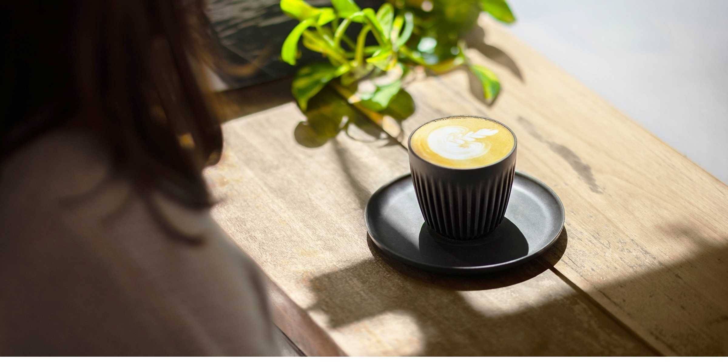 Cup of coffee on table